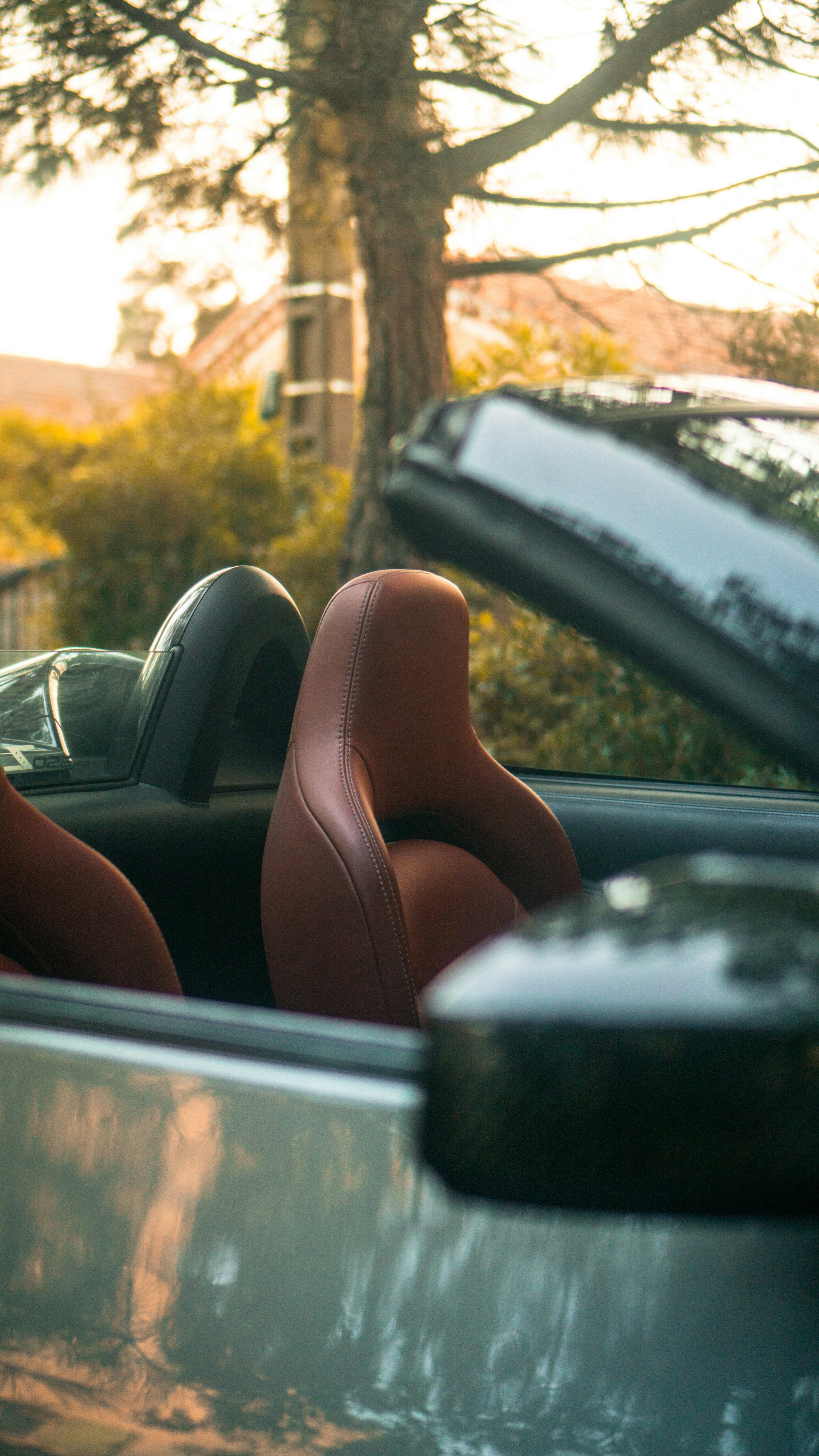 black car side mirror during daytime