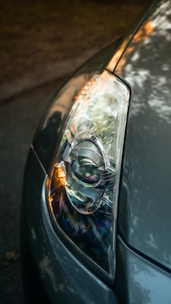 black car with white snow