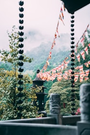 A serene setting with traditional Chinese astrology charts and tools.