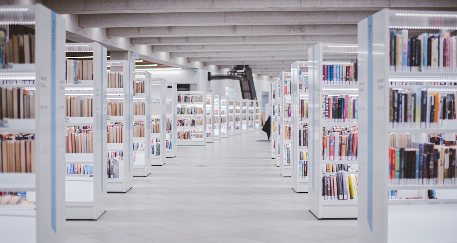 white wooden shelf with books