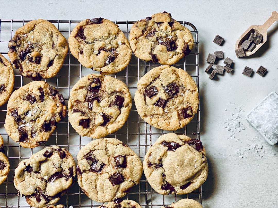 brown cookies on white ceramic plate