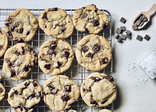 brown cookies on white ceramic plate