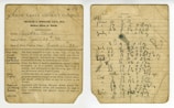 An old medical document from Harrow Urban District Council detailing a child's health records. The left side provides instructions for medical visits and examinations, mentioning the child's name, date of birth, and first clinic visit. The right side lists dates and weights, tracking the child's growth over time. The handwriting is faded and the paper shows signs of aging.