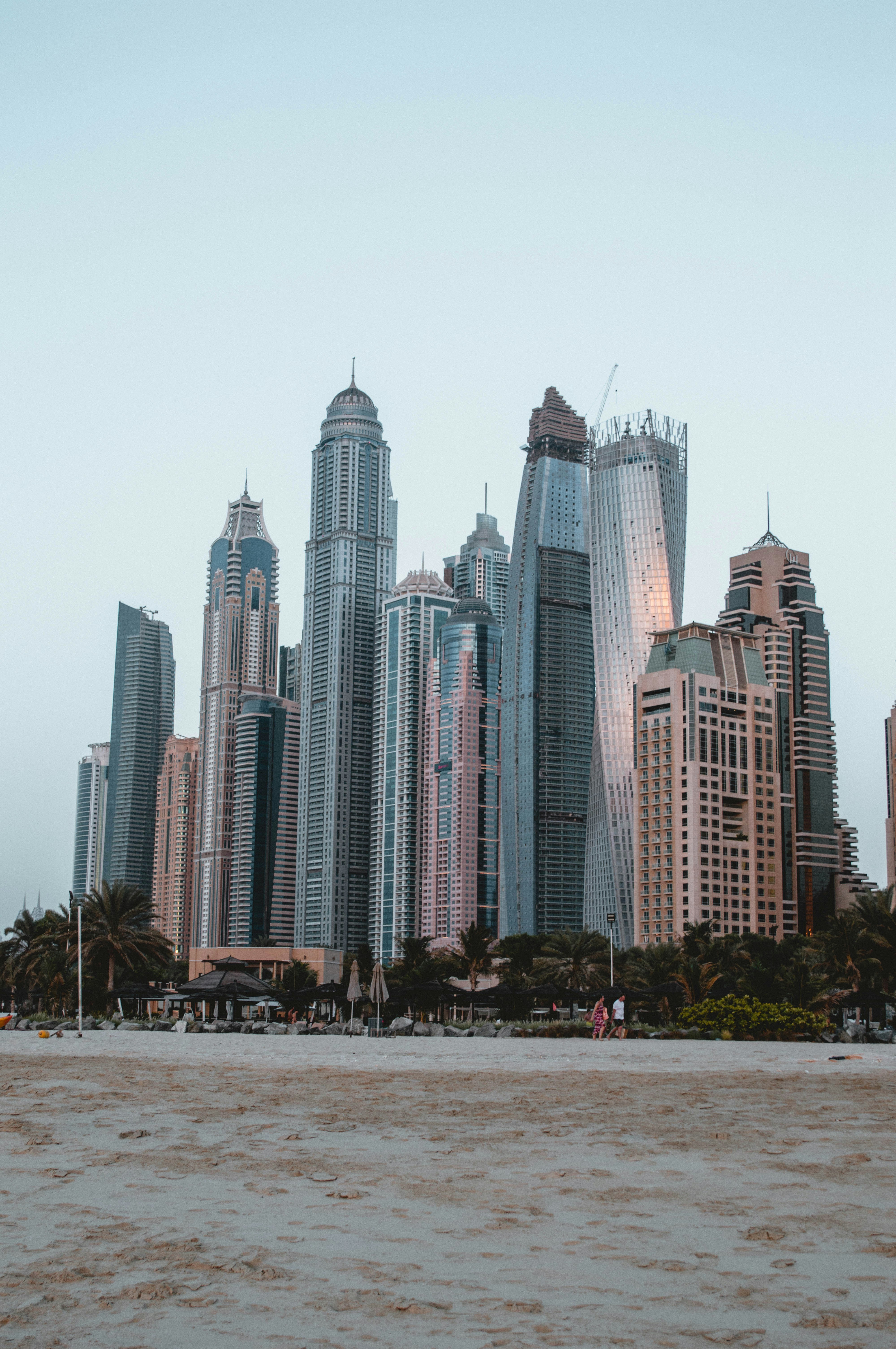 city skyline under white sky during daytime