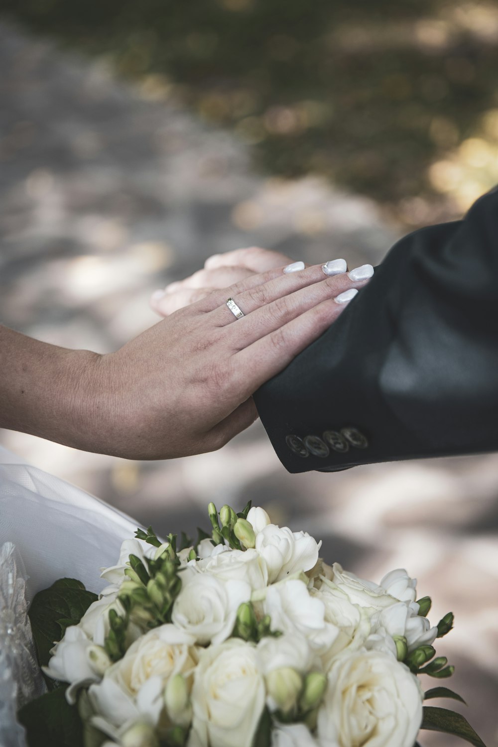 man and woman holding hands