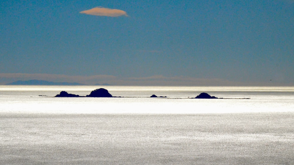 silhouette of mountain during daytime