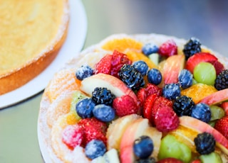 fruit salad on white ceramic plate