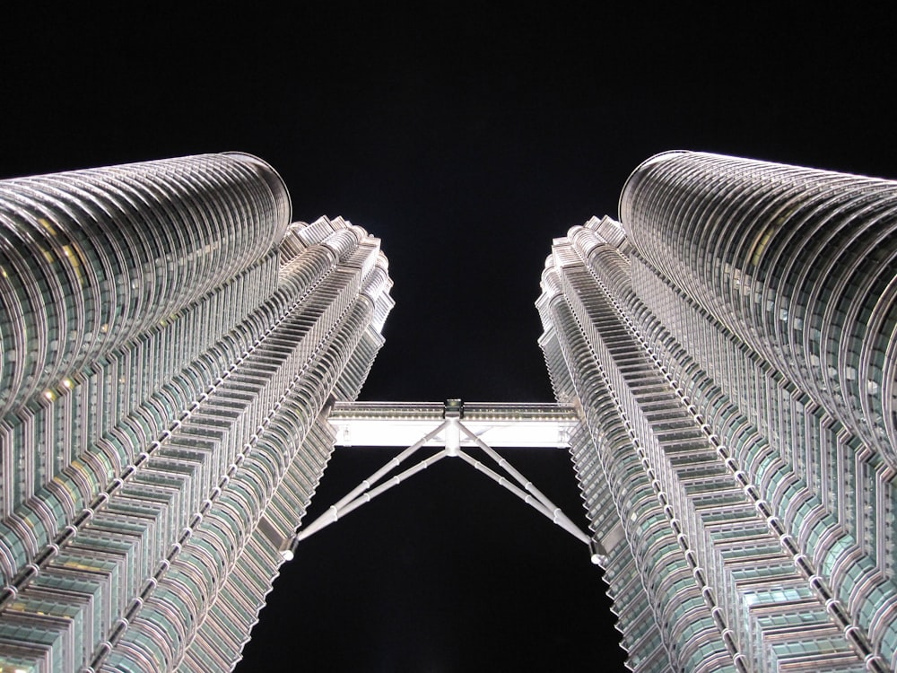 low angle photography of high rise building