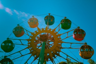 A colorful spinning wheel with various rewards displayed.
