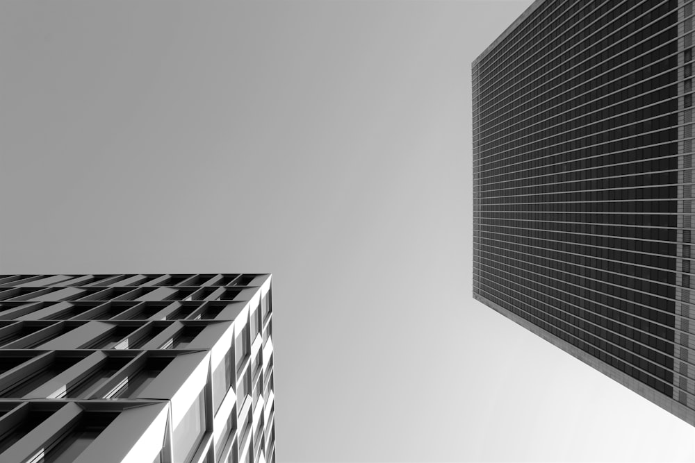 grayscale photo of high rise building