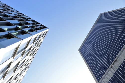 low angle photography of high rise building