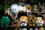 white and brown animal plush toys