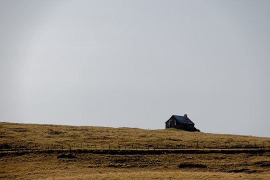 brown wooden house on brown field under white sky during daytime in Auvergne France