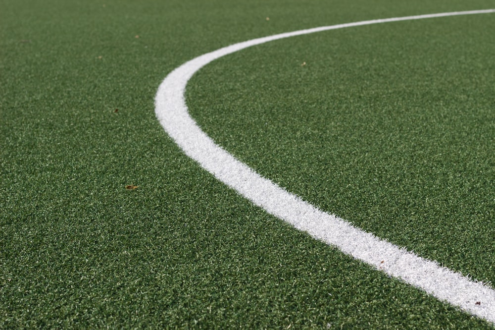 green and white soccer field