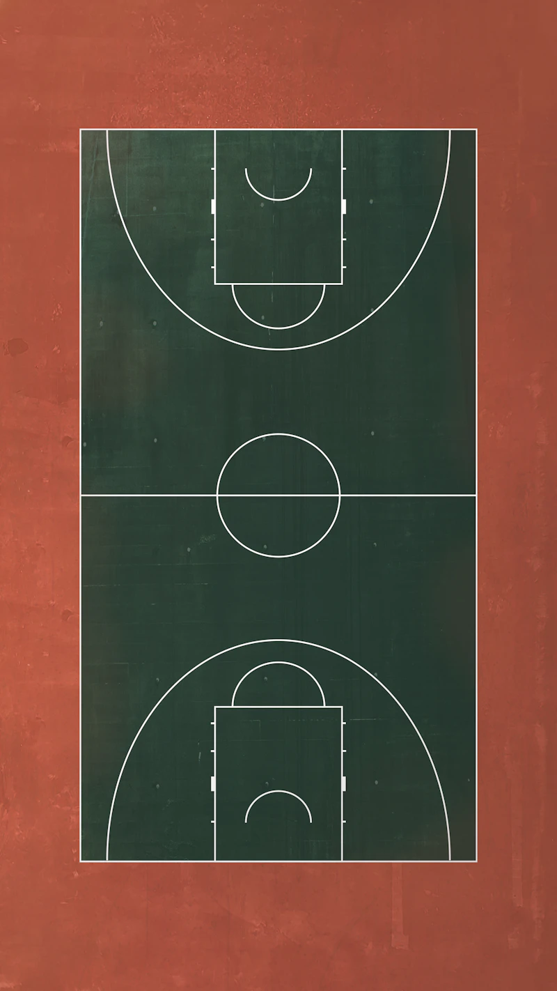 Basketball hoop and court