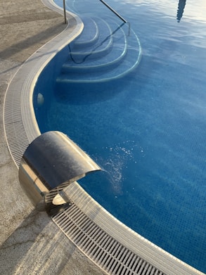 blue and white swimming pool