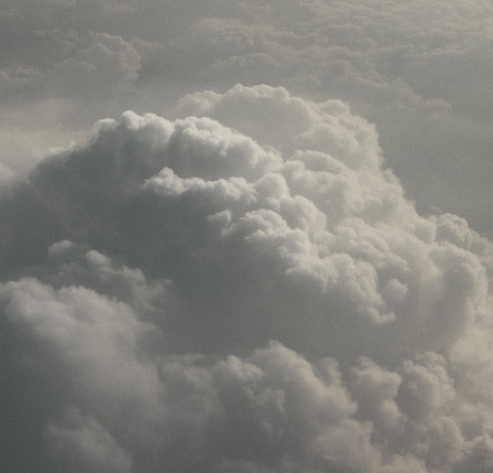 white clouds and blue sky