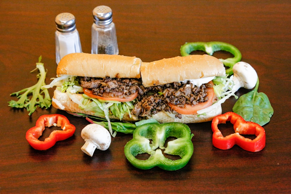 burger with lettuce and tomato