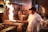 man in white chef uniform cooking