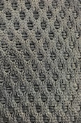 blue and white knit textile