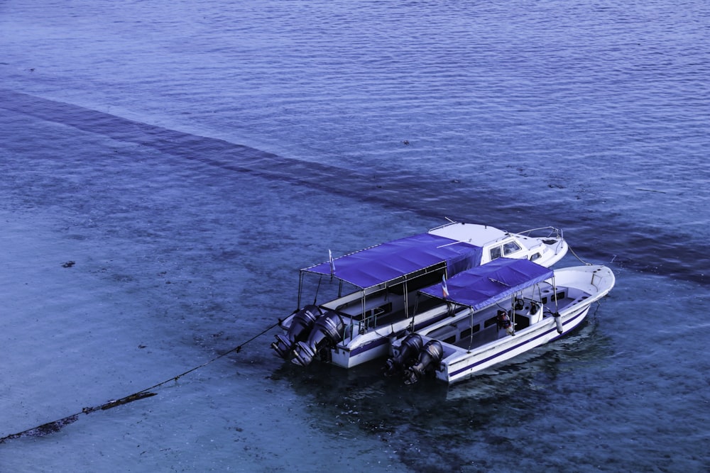 white and black boat on sea during daytime