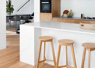 black and white kitchen island