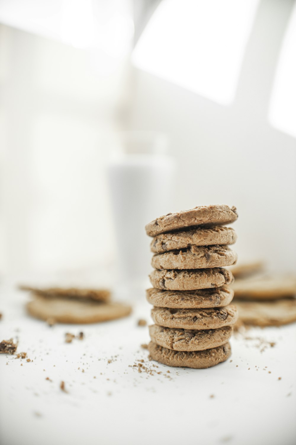 brown cookies on white table