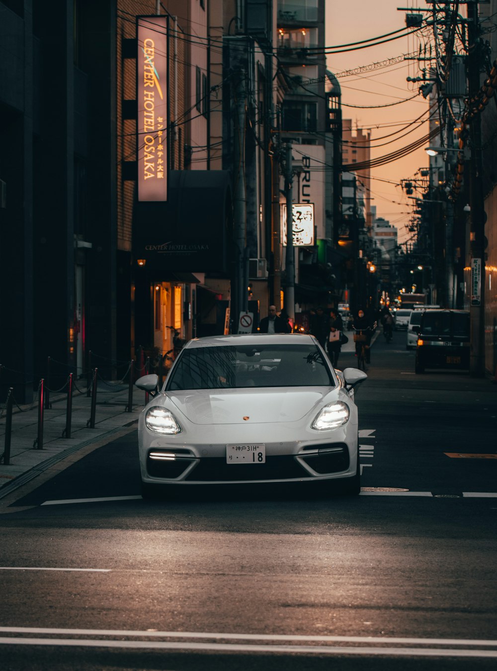 white bmw m 3 on road during night time