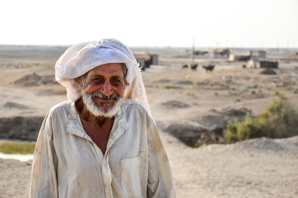 man in white thobe and white turban