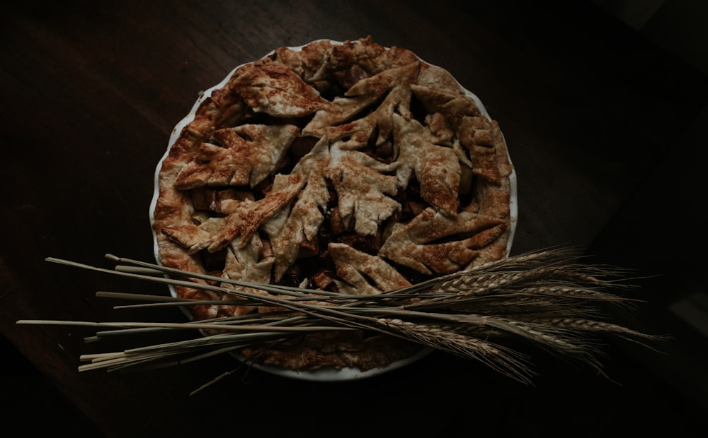 brown dried fish on brown wicker basket