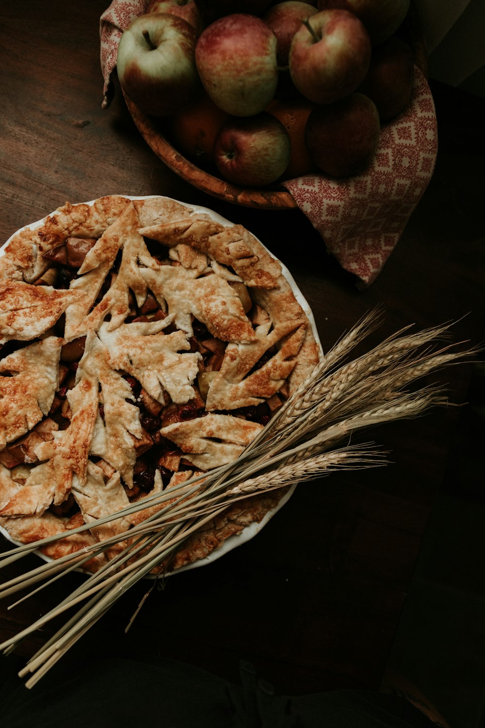 brown and white food on brown wooden table