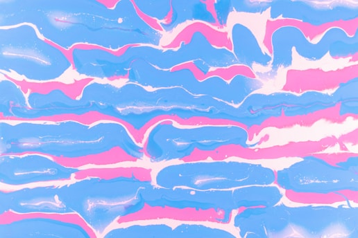 blue and white abstract painting