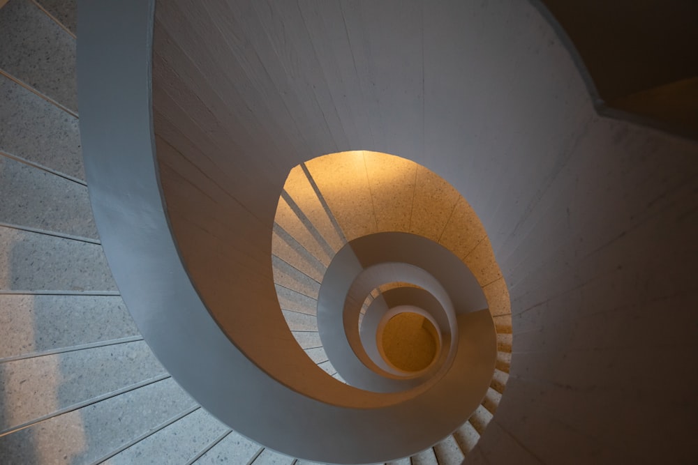 round white concrete ceiling with light fixture