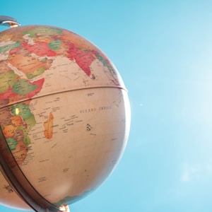 white and red globe under blue sky during daytime