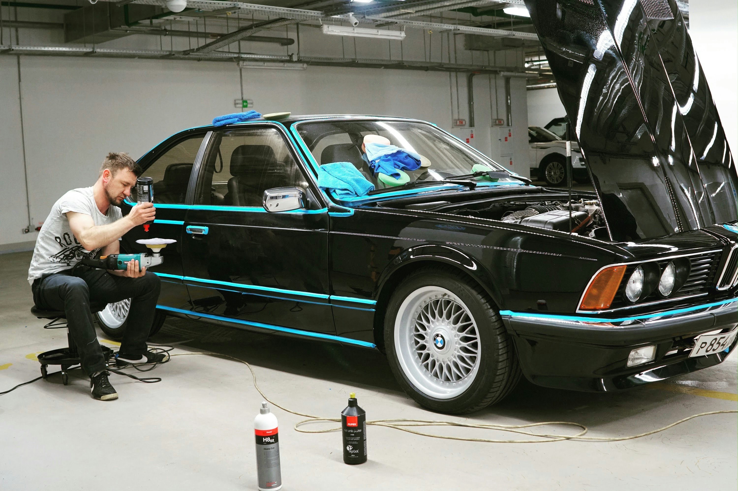 automotive panel masking scuffing and solvent cleaning process