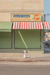 green roll up door closed