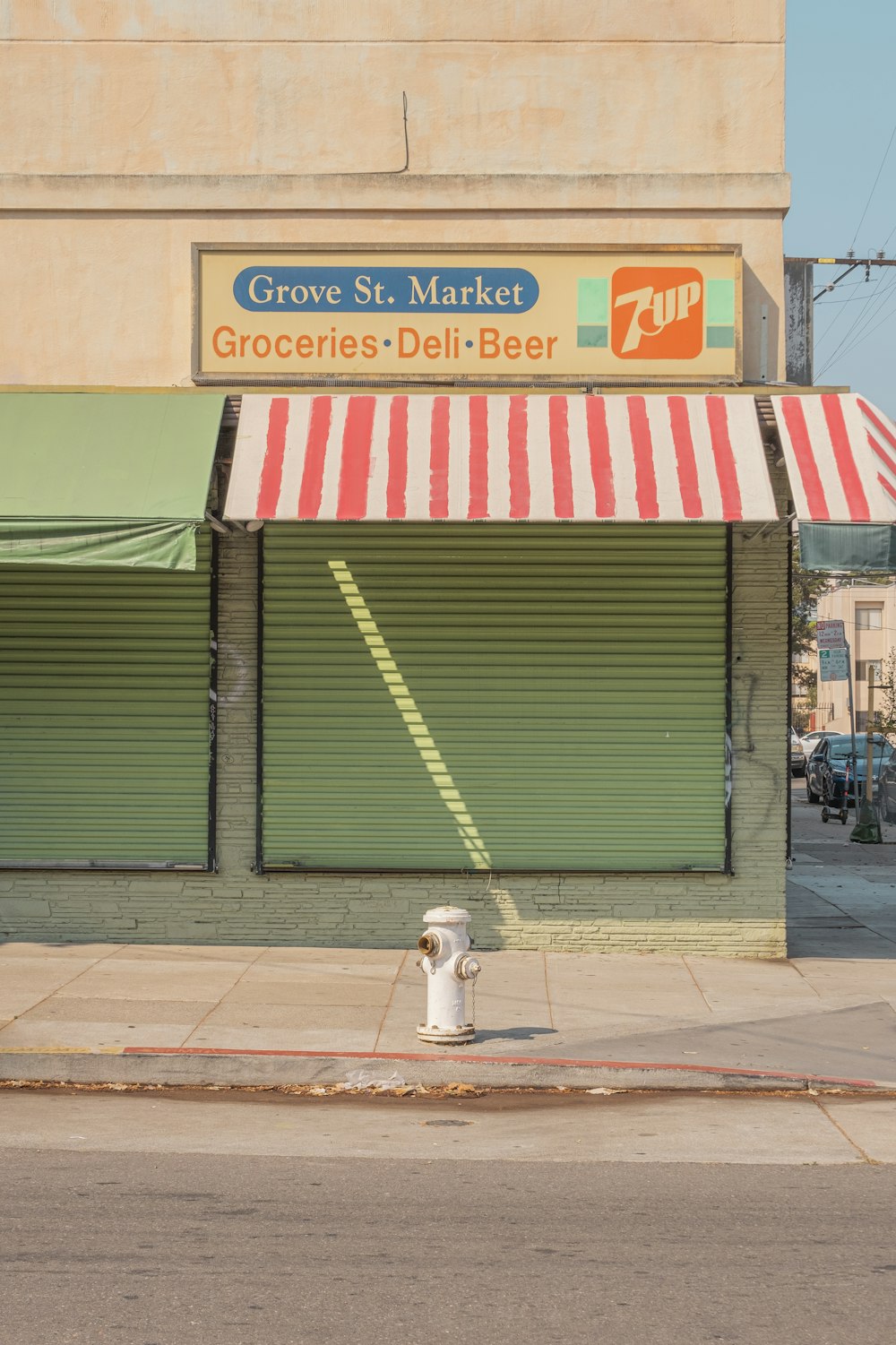 green roll up door closed