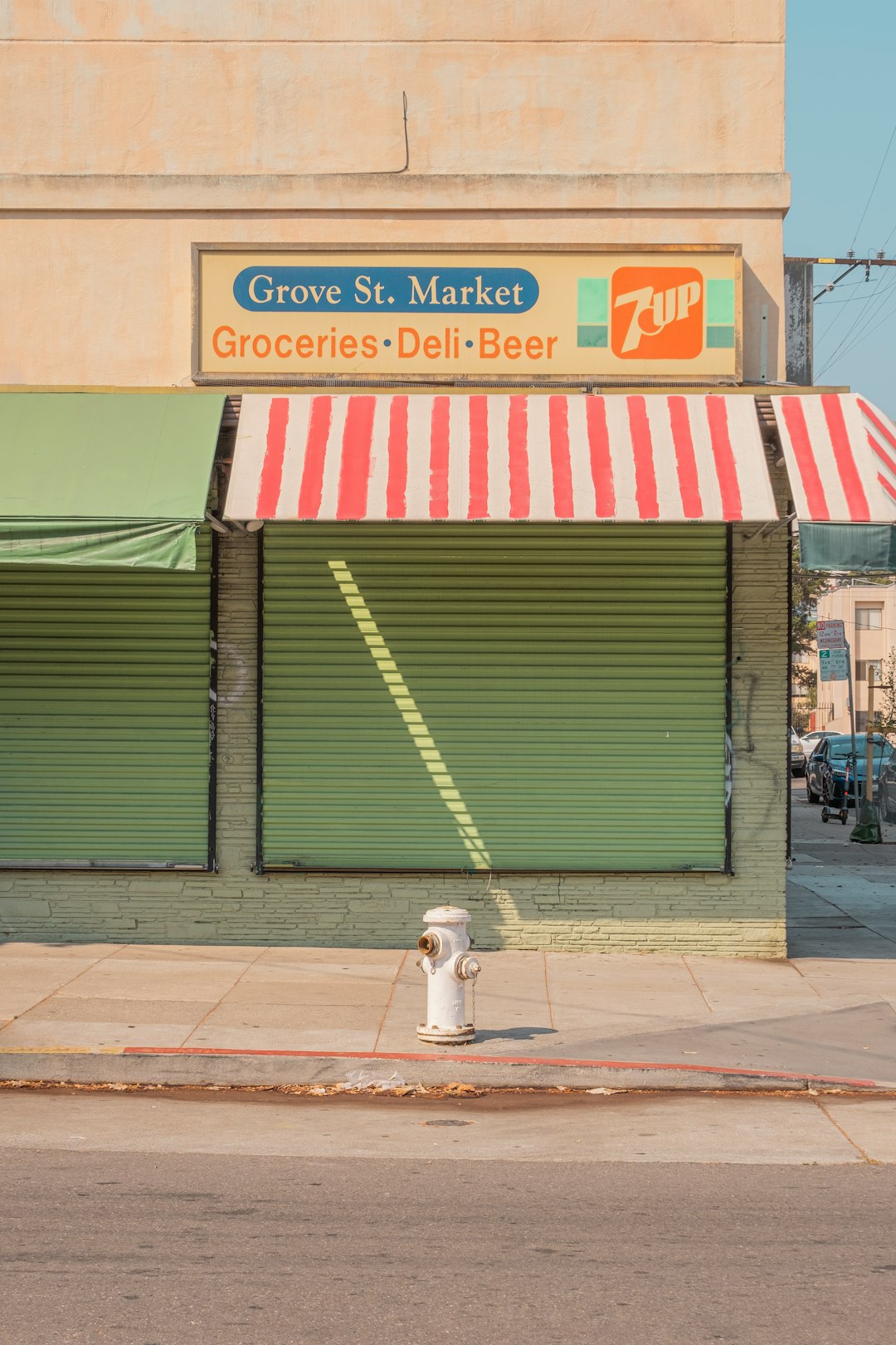 green roll up door closed