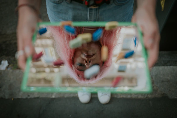 girl in pink hair doll