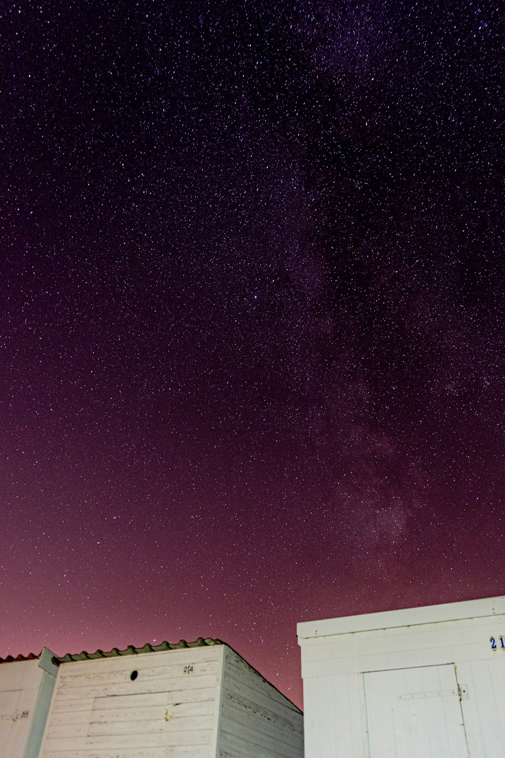 starry night sky over the city