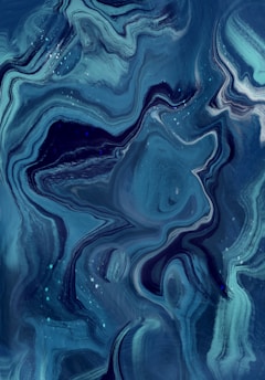 blue and black abstract painting