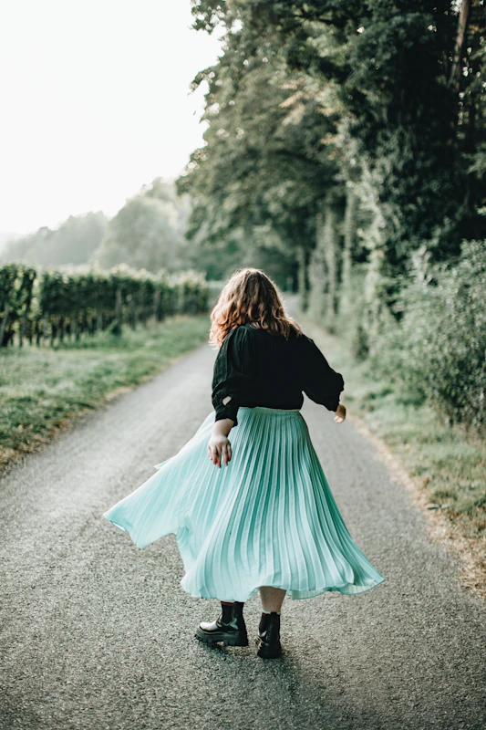 Pleated Midi Skirt