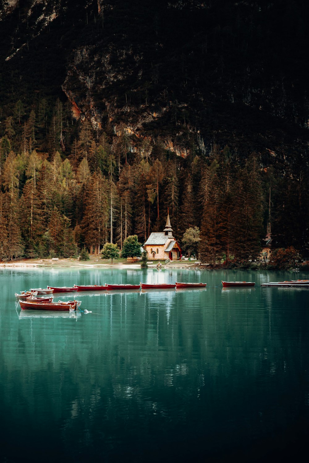 white and red boat on lake during daytime