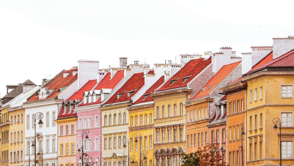 yellow and red concrete building