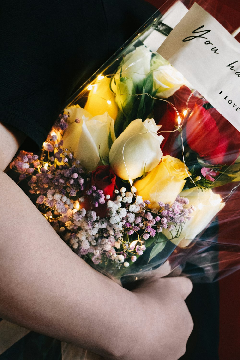 yellow and red bouquet of flowers