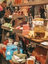 assorted food on brown wooden table