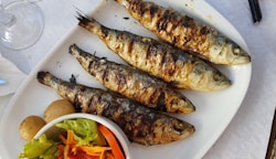 grilled fish with salad -topic -How Much Protein Carbs Fat to Build Muscle