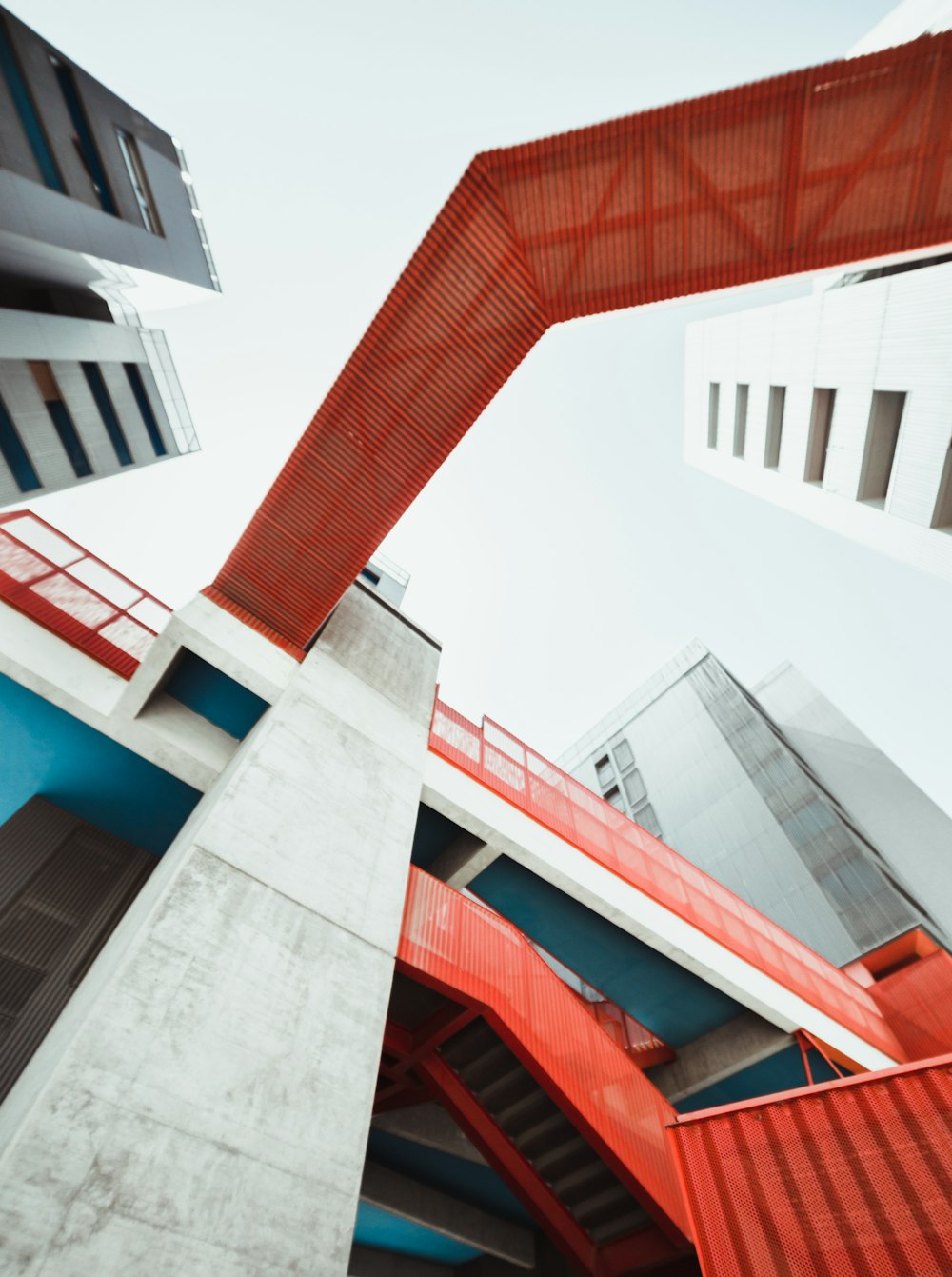 white and red concrete building