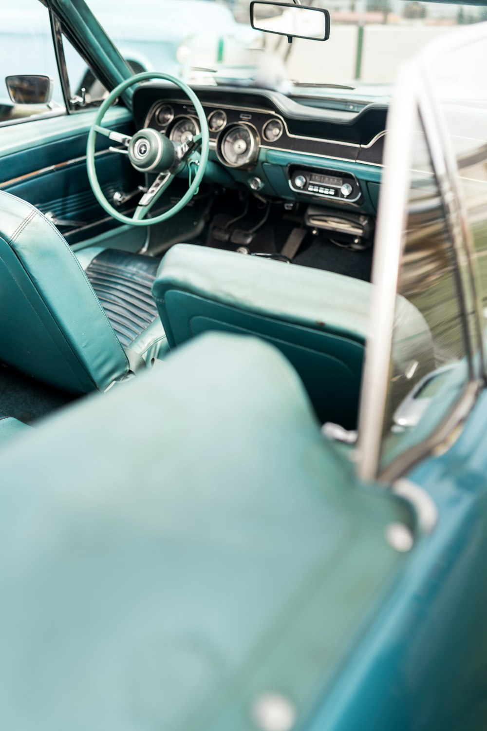 black and silver car interior