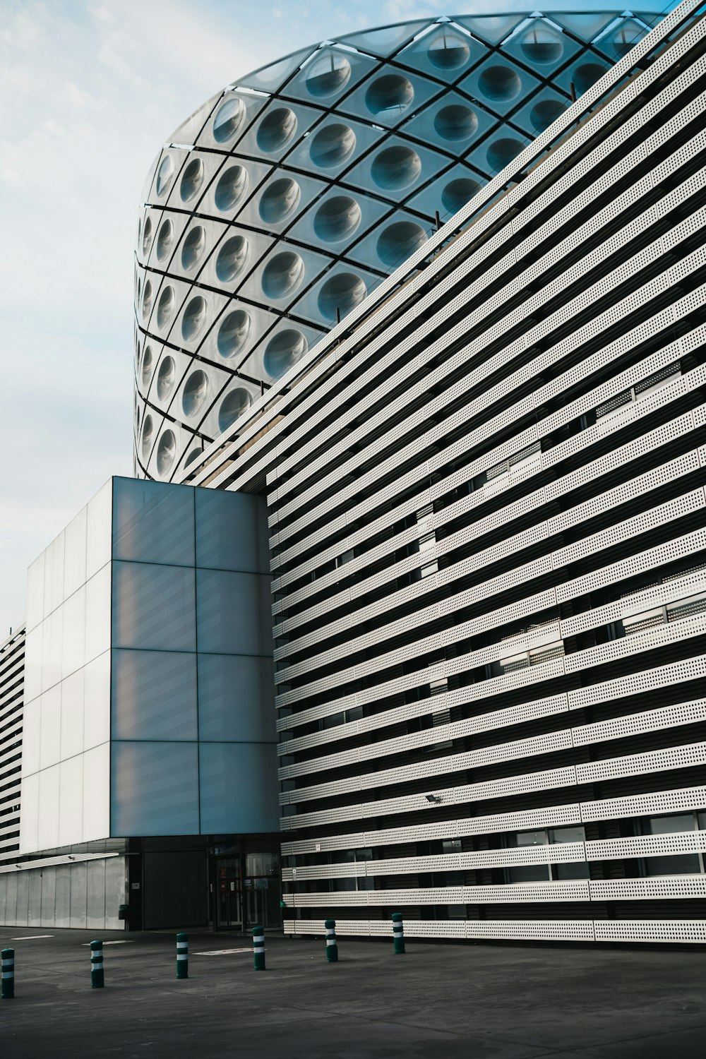 white and black concrete building